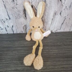 Russ Bunny Rabbit Posable Ears Tan Plush Skinny Legs Easter 12" Shelf Sitter